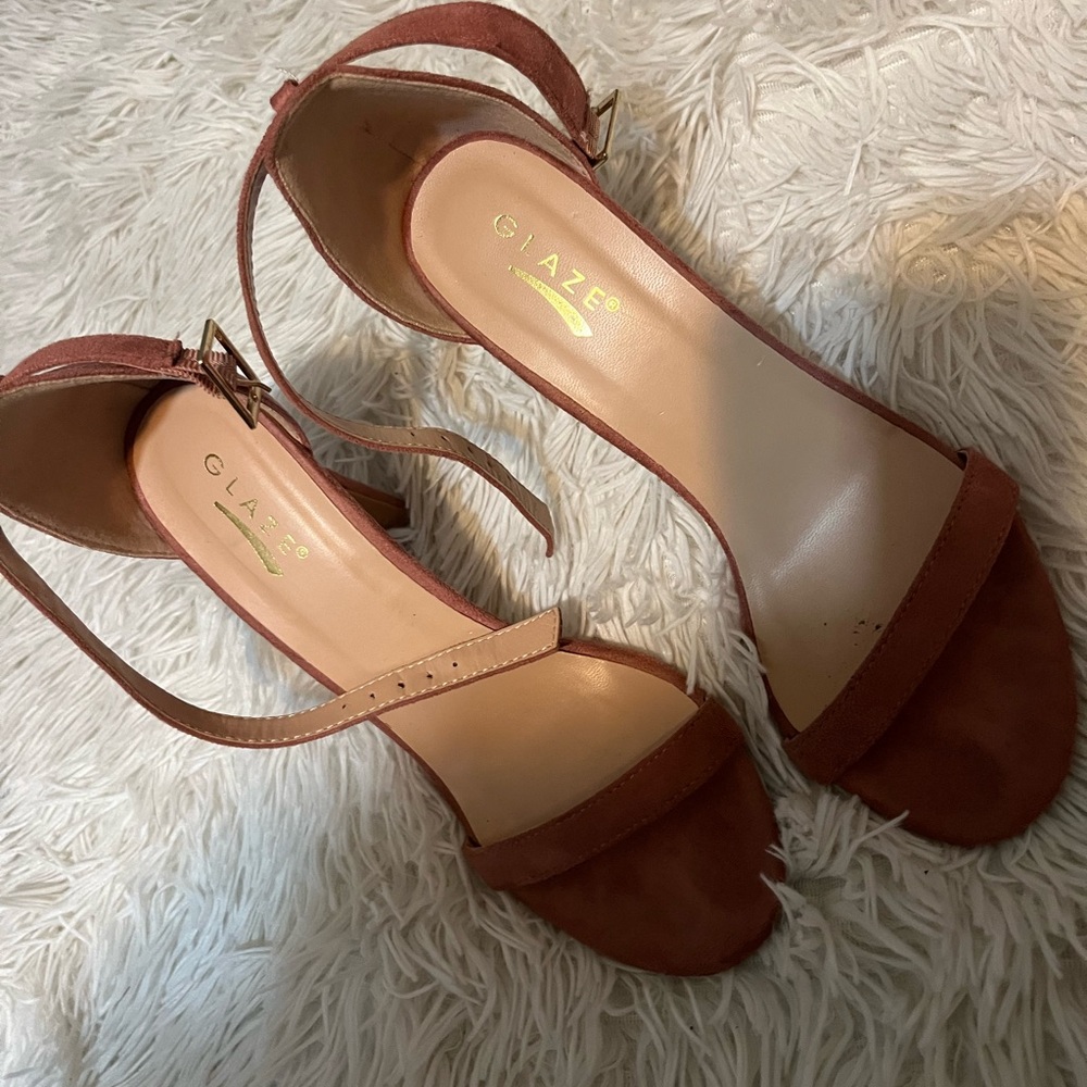 Pink strap high heels